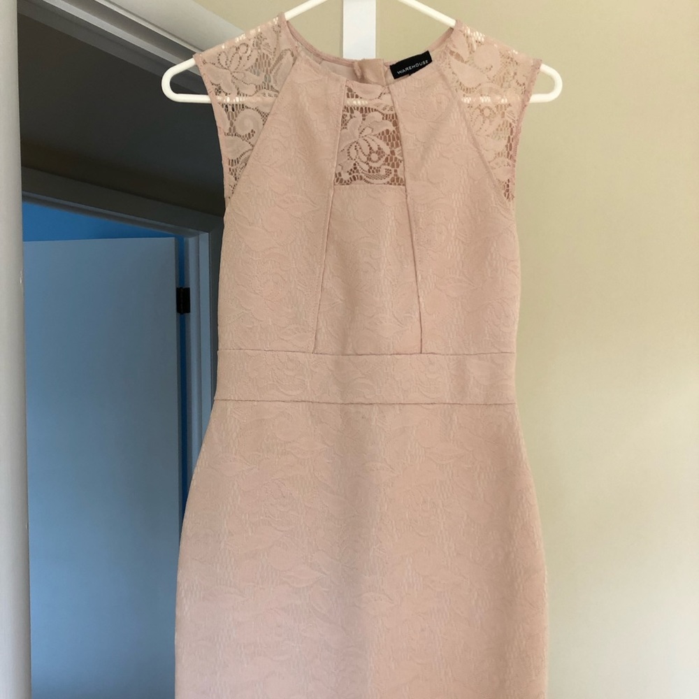 Warehouse Light Pink Cocktail Dress